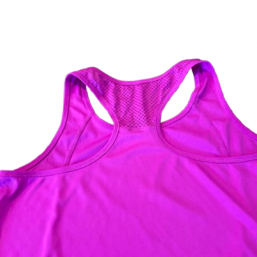 Danskin Women’s Fuchsia Mesh and Cinch Workout Tank Size Large - Picture 8 of 9